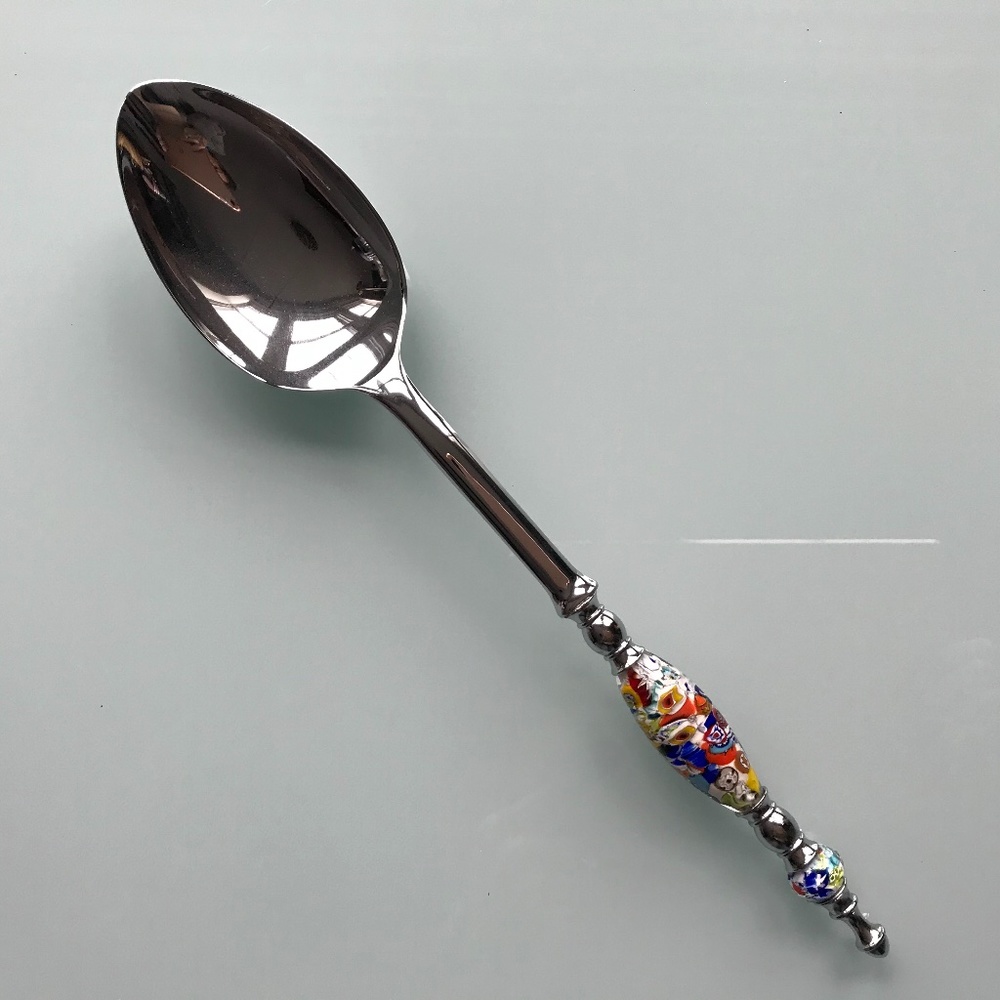 Serving Spoon with Murano Glass Handle